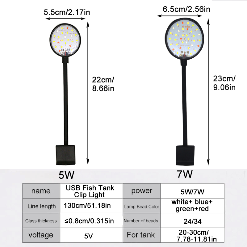 USB Aquarium LED Lamp Fish Tan - огляд і ціна Aquarium Plant Ornament