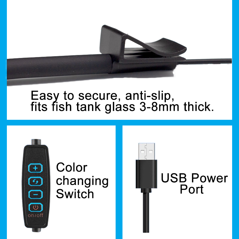 USB Aquarium LED Lamp Fish Tan - огляд і ціна Aquarium Plant Ornament
