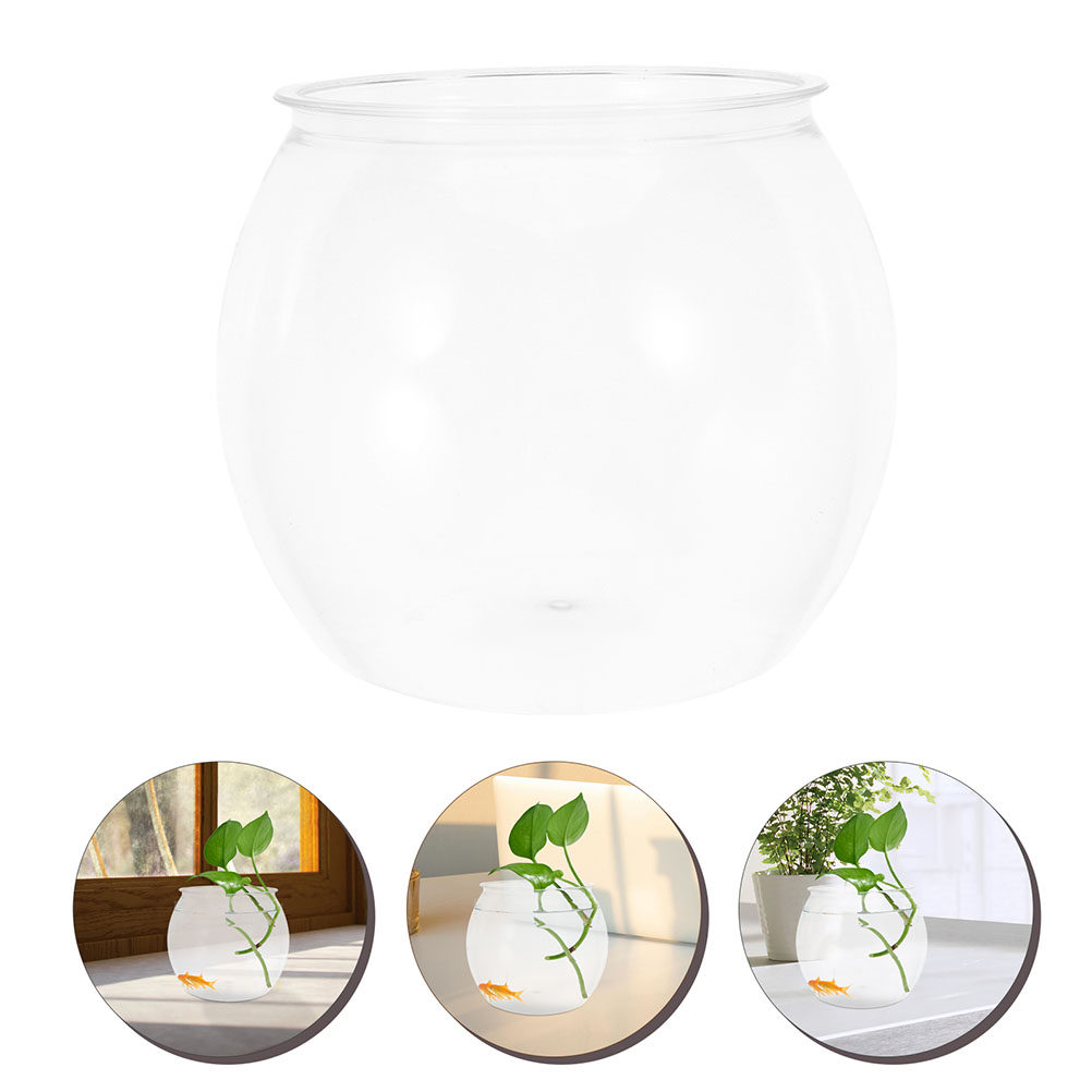 Round Unbreakable Plastic Fish - огляд і ціна Planted Aquarium Bowl