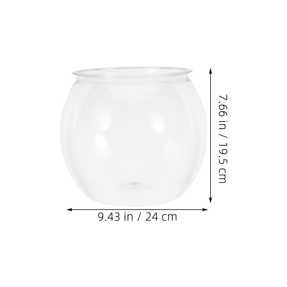 Round Unbreakable Plastic Fish - огляд і ціна Planted Aquarium Bowl