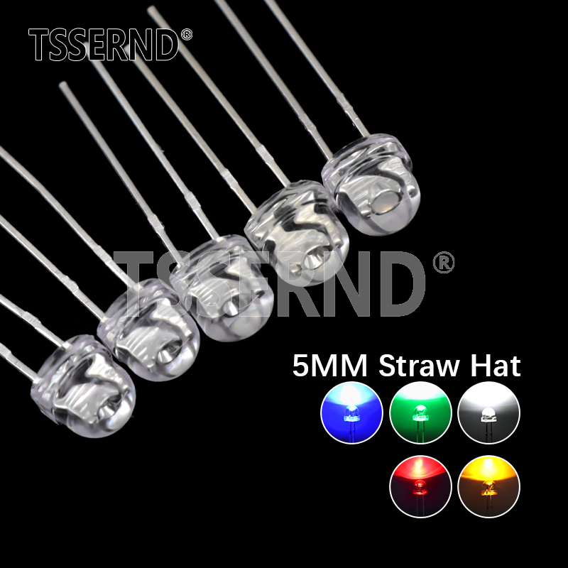 50pcs 5mm Straw Hat LED Super  - огляд і ціна Ludwigia Super Red