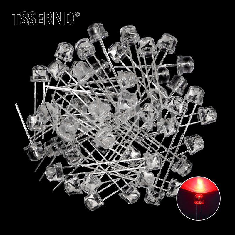 50pcs 5mm Straw Hat LED Super  - огляд і ціна Ludwigia Super Red