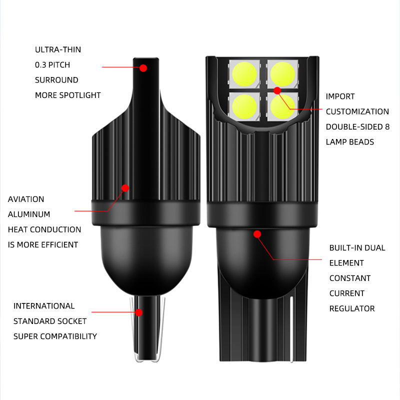 2pcs T10 LED W5W LED Bulbs 194 - огляд і ціна Ludwigia Super Red