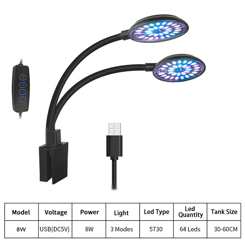 USB Aquarium LED Light Fish Ta - огляд і ціна Aquarium Plant Growing