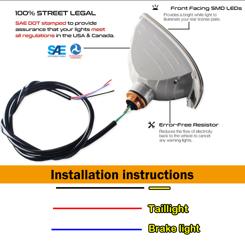 Red LED Rear Bumper Reflector  - огляд і ціна Ludwigia Super Red