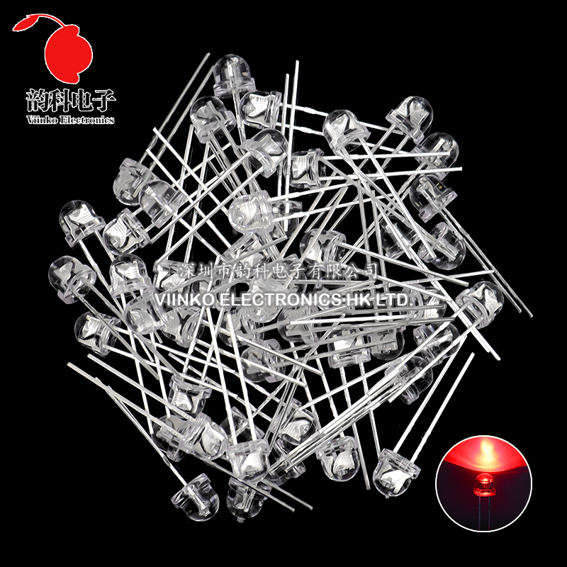 50pcs 5mm Straw Hat LED Super  - огляд і ціна Ludwigia Super Red