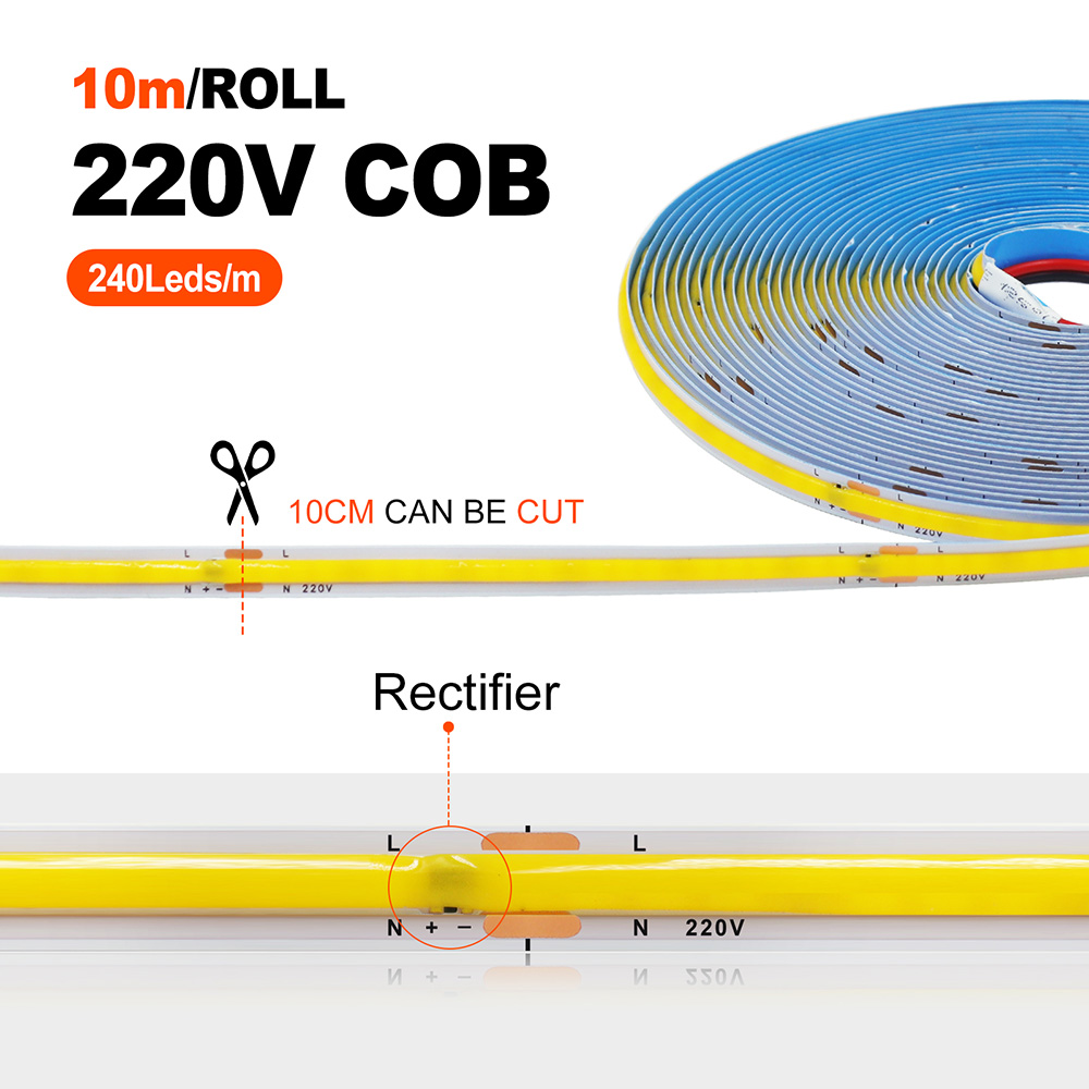 220V 5m 10m 15m 20m 50m COB LE - огляд і ціна Ludwigia Super Red