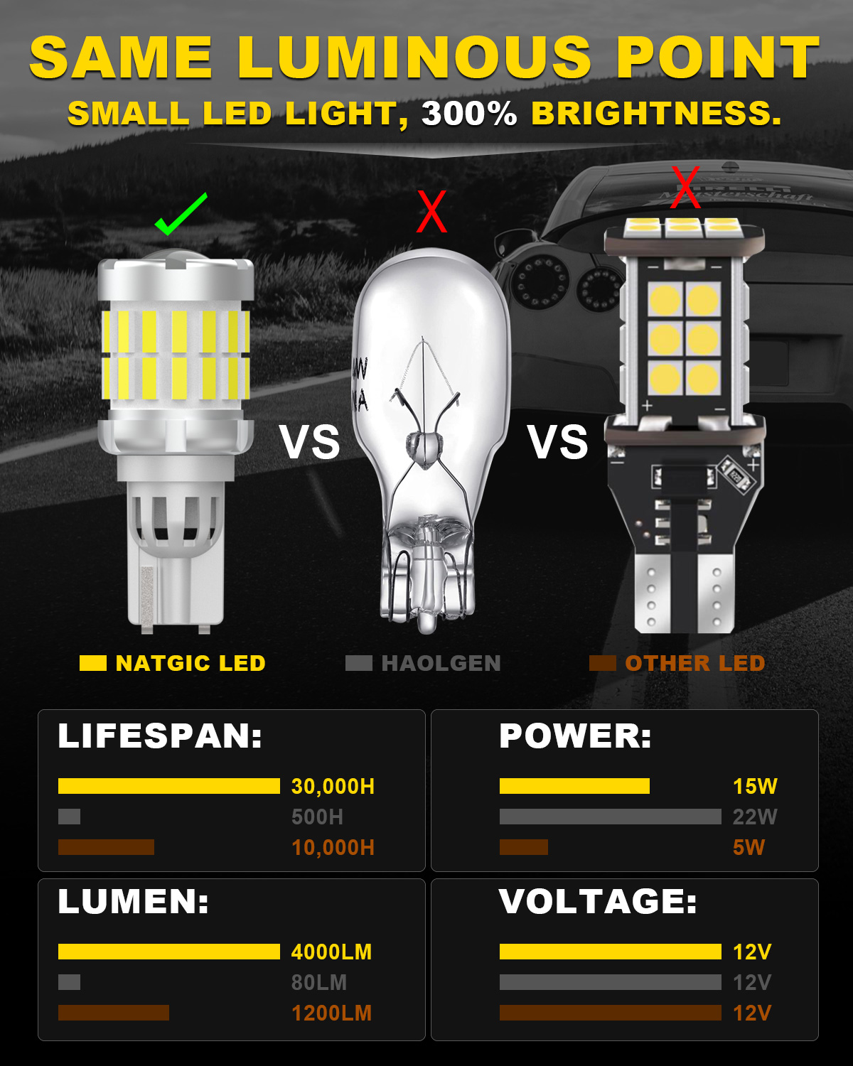 2x 2000LM Canbus T15 T16 LED R - огляд і ціна Ludwigia Super Red